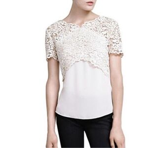 Kooples Crossover Lace Top